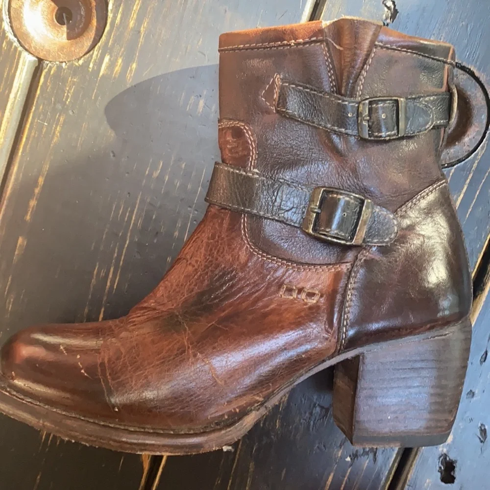 Bed Stu Ankle Boots with Double Buckle detail - Picture 7 of 14